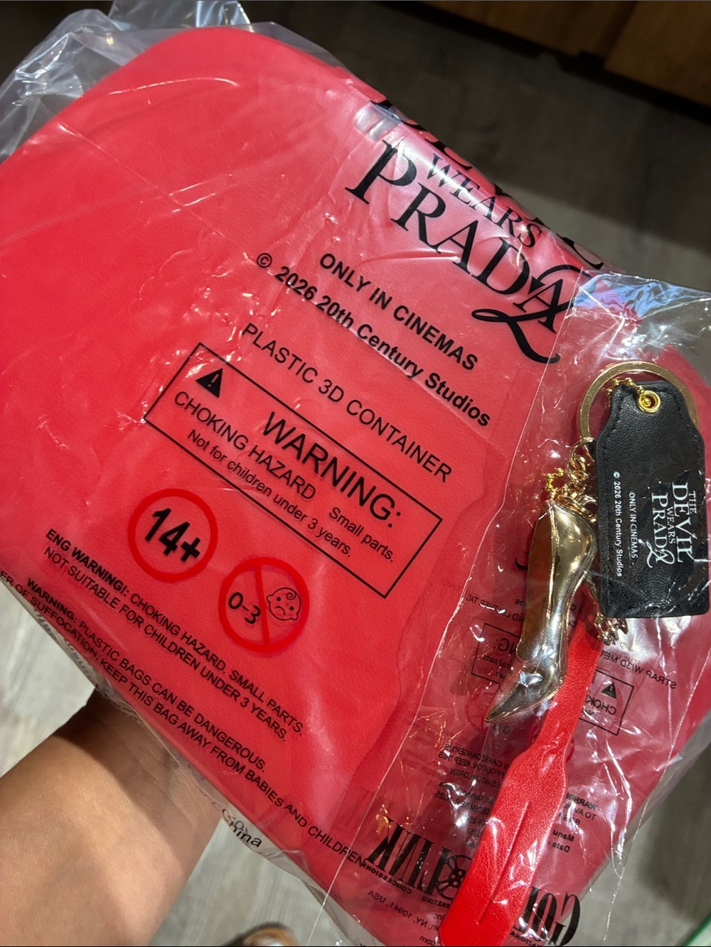 The Devil Wears Prada Purse Popcorn bucket & keychain bag charm